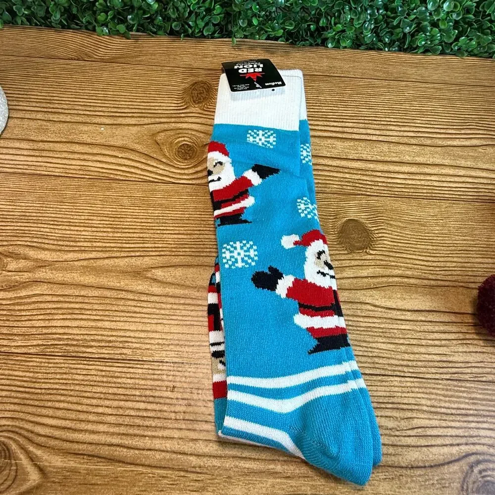 NWT Red Lion Adult Santa Christmas Socks Made in the USA Great Holiday Gift New